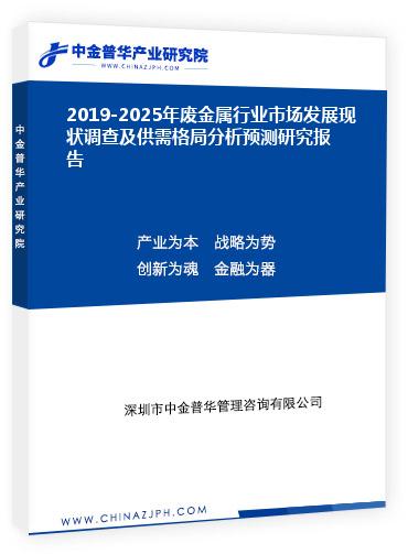 2019-2025年廢金屬行業(yè)市場發(fā)展現(xiàn)狀調(diào)查及供需格局分析預測研究報告